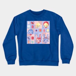 Easter Pattern Crewneck Sweatshirt